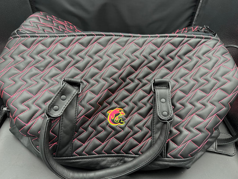 DGAP QUILTED LEATHER DUFFEL BAG