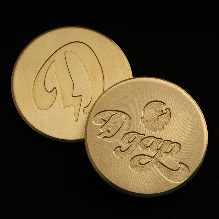 DGAP SCRIPT BRASS ROUND MARKER