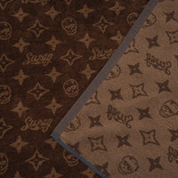 SWAG BROWN MONOGRAM SKULL TOWEL