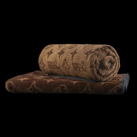 SWAG BROWN MONOGRAM SKULL TOWEL