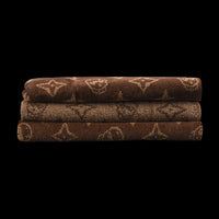 SWAG BROWN MONOGRAM SKULL TOWEL