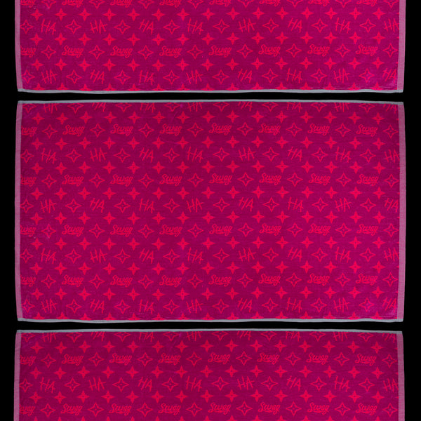 Swag Purple Defaced Monogram Haha Towel