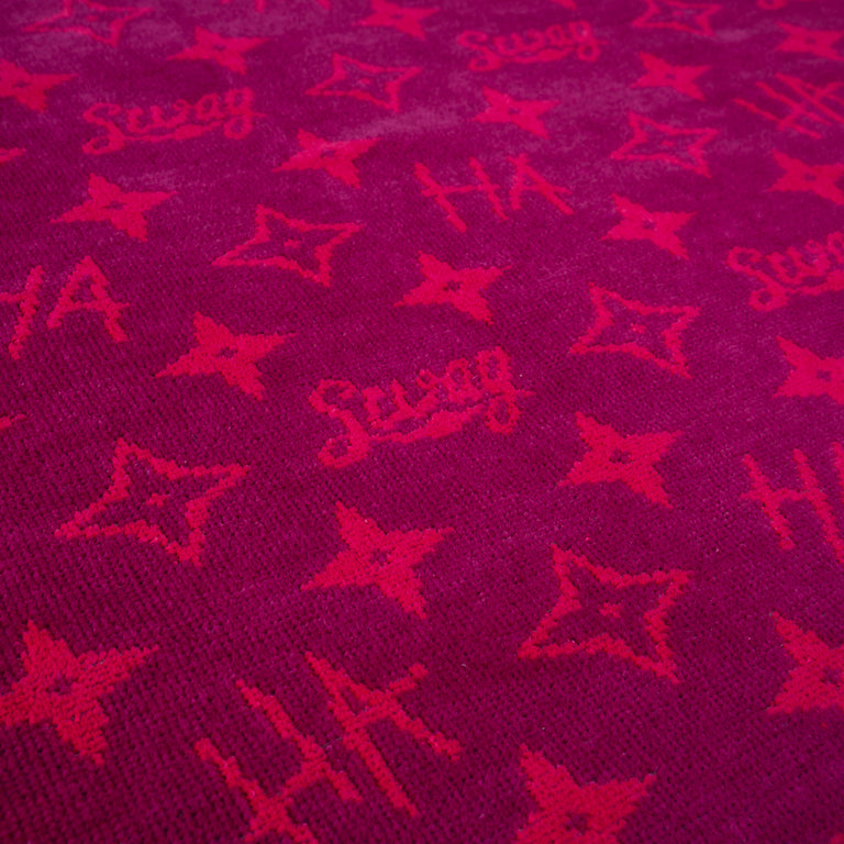 Swag Purple Defaced Monogram Haha Towel