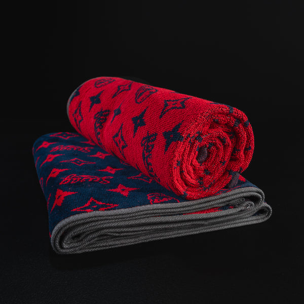 SWAG NAVY MONOGRAM SKULL TOWEL