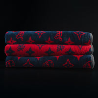 SWAG NAVY MONOGRAM SKULL TOWEL