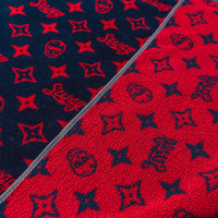 SWAG NAVY MONOGRAM SKULL TOWEL
