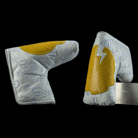 REAL DEAL PYTHON YELLOW SKULL MONOGRAM BLADE COVER
