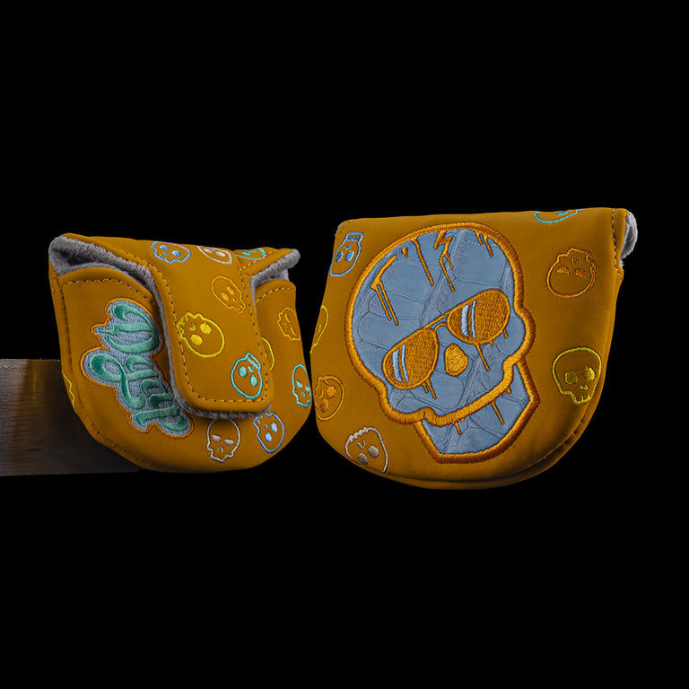 REAL DEAL BLUE SKULL ORANGE BASE BOSS MID MALLET COVER