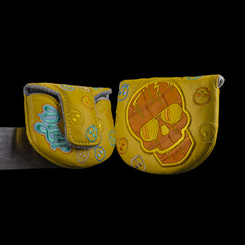 REAL DEAL ORANGE SKULL YELLOW BASE BOSS MID MALLET COVER