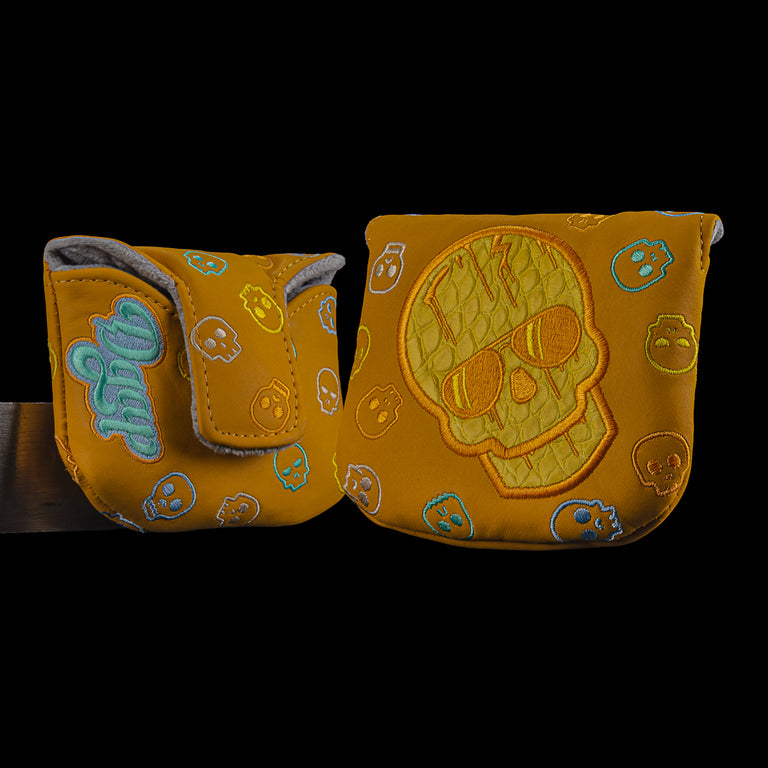 REAL DEAL YELLOW SKULL ORANGE BASE MALLET COVER