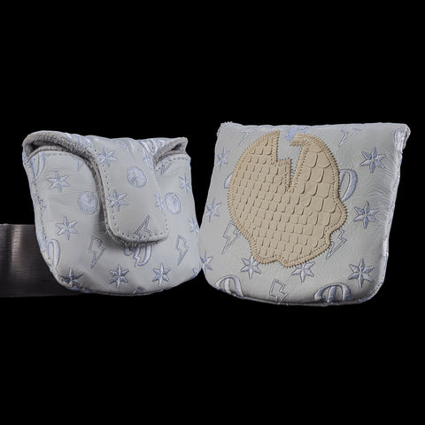 REAL DEAL PYTHON CREME SKULL MONOGRAM MALLET COVER