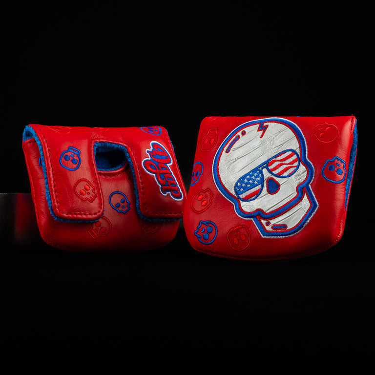 REAL DEAL RED AMERICANA SKULL SMALL CENTER SHAFT