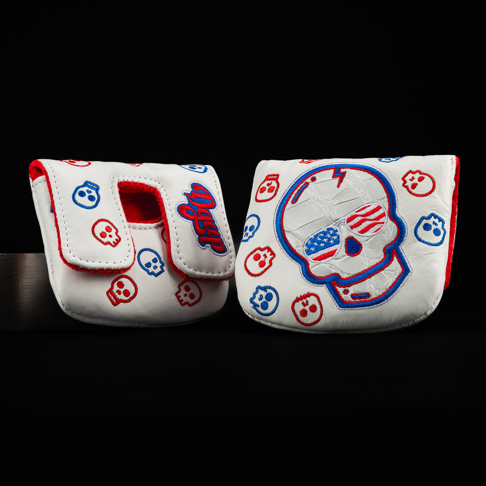 REAL DEAL WHITE AMERICANA SKULL SMALL CENTER SHAFT