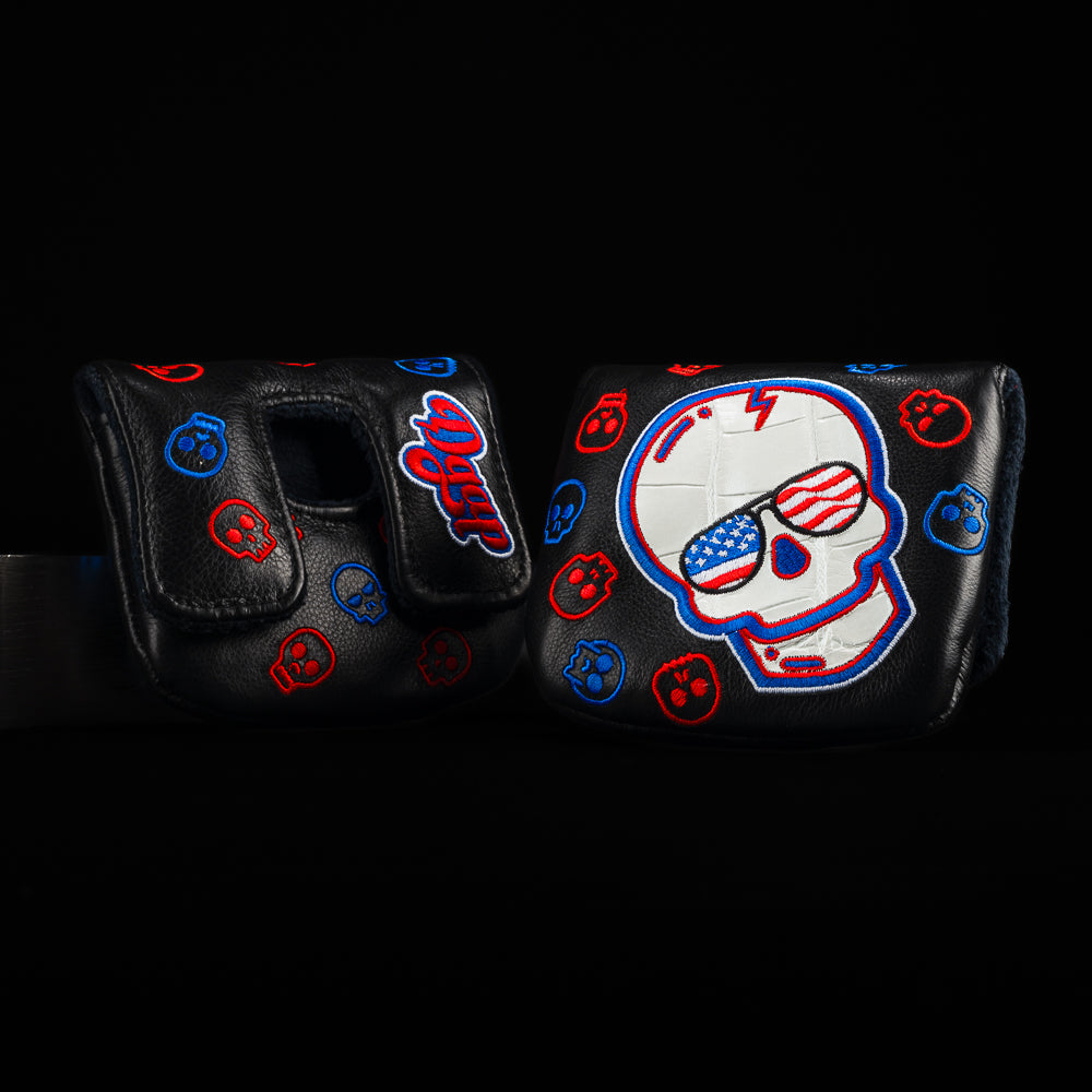 REAL DEAL BLACK AMERICANA SKULL SMALL CENTER SHAFT