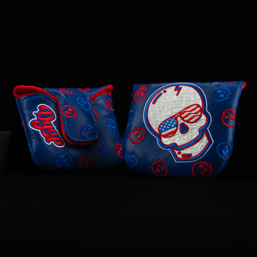 REAL DEAL BLUE AMERICANA SKULL MALLET COVER