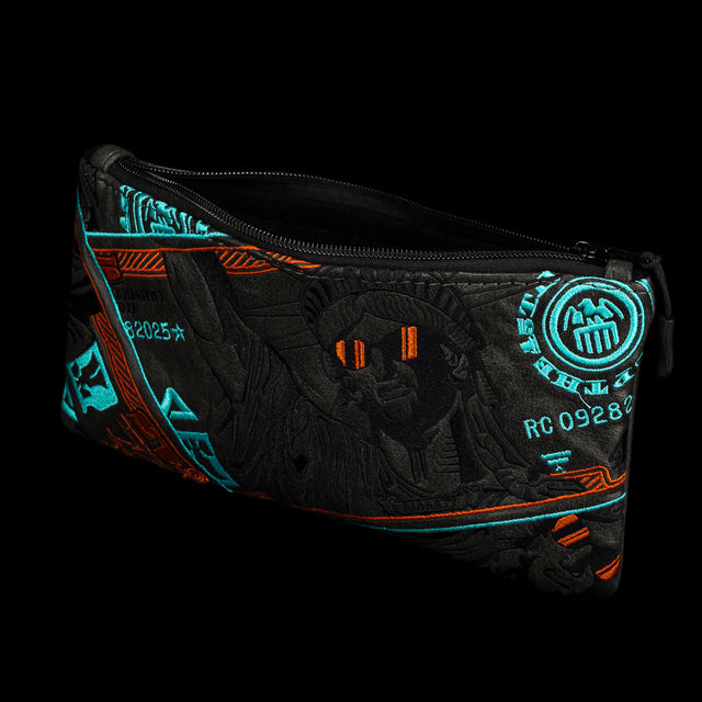 REAL LADY LIBERTY VALUABLES POUCH CHARCOAL